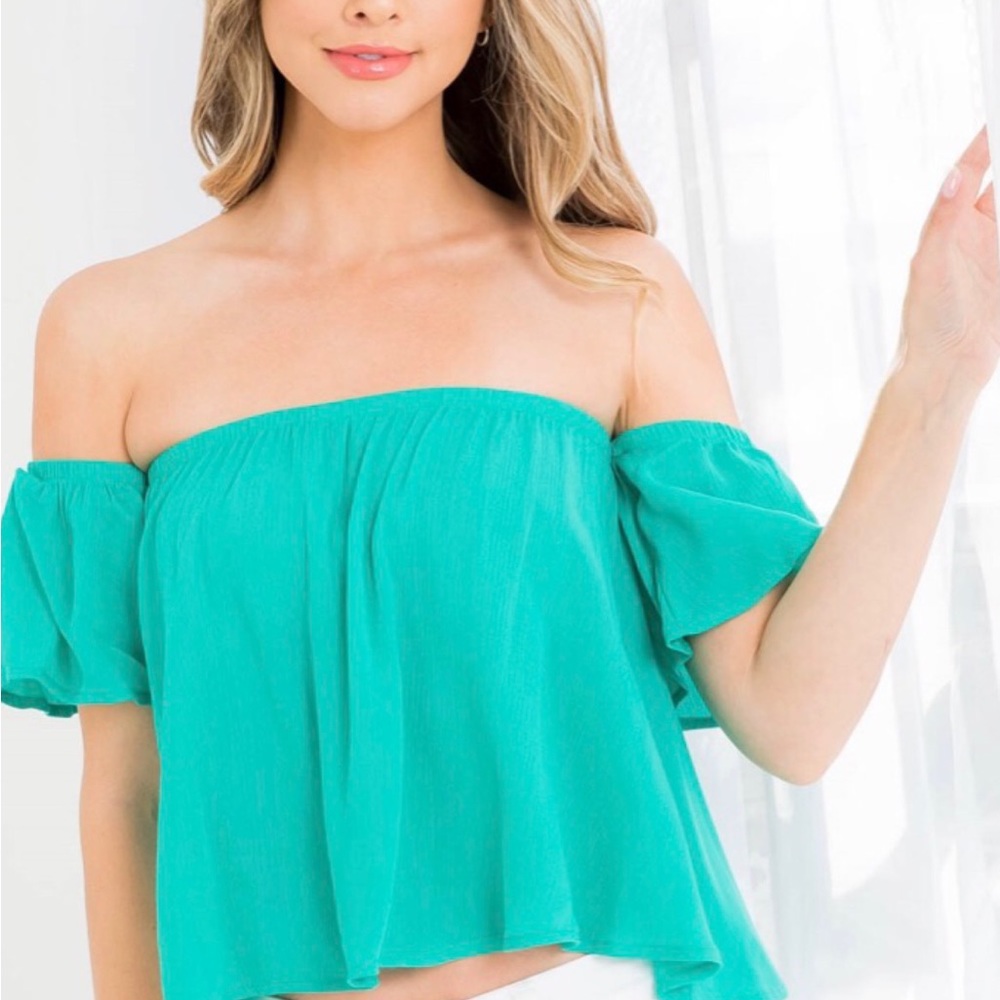Turquoise crop top - Picture 5 of 7